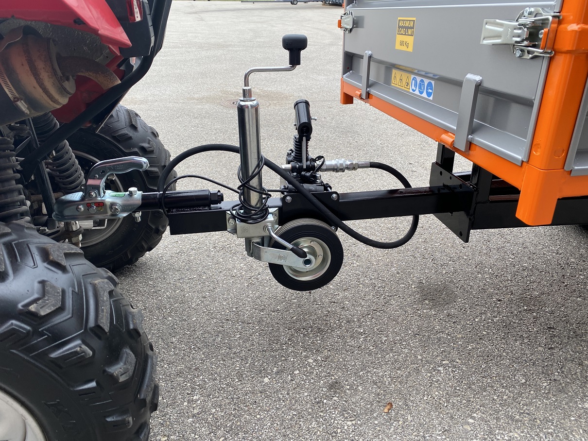 I-beam drawbar with adjustable drawbar length and 2 height positions